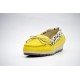 Mocasín Casual Amarillo y Leopardo De Cuero