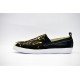 Slip On W Negro combinado con Beige