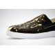 Slip On W Negro combinado con Beige